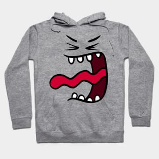 Funny Cartoon Face Angry Hoodie